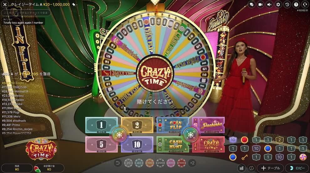 勝ウィン おすすめゲーム クレイジータイム